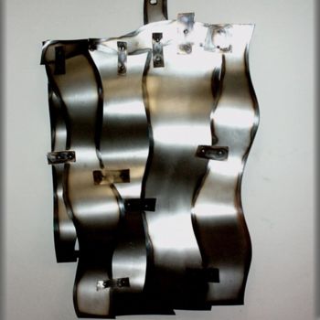 Sculpture titled "fall effect" by A. Beltrame, Original Artwork, Metals