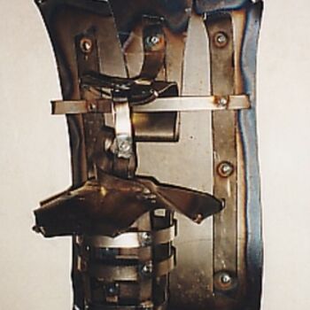 Sculpture titled "old lamp" by A. Beltrame, Original Artwork, Metals