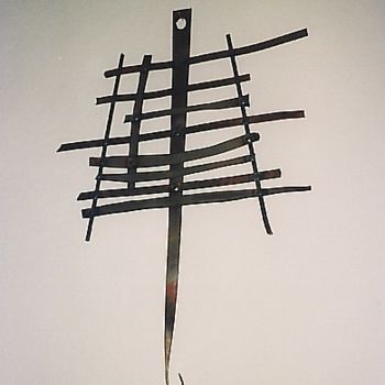 Sculpture intitulée "schizzo in acciaio" par A. Beltrame, Œuvre d'art originale, Métaux