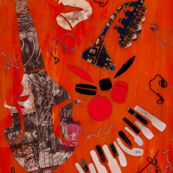 Peinture intitulée "Jazz" par Bachi Jincharadze, Œuvre d'art originale, Huile
