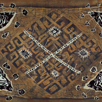Peinture intitulée "Carpet N 2" par Bachi Jincharadze, Œuvre d'art originale, Huile