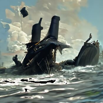 "The shipwreck" başlıklı Dijital Sanat Bachir Reddioui tarafından, Orijinal sanat, Dijital Resim