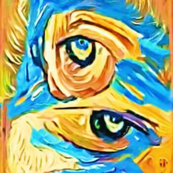 Digital Arts titled "Evil eye" by Bachir Reddioui, Original Artwork, Digital Painting