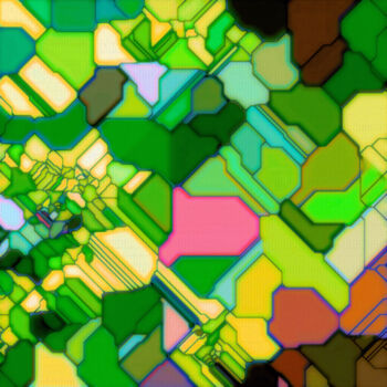 Цифровое искусство под названием "Pattern of geometri…" - Bachir Reddioui, Подлинное произведение искусства, Цифровая живопи…