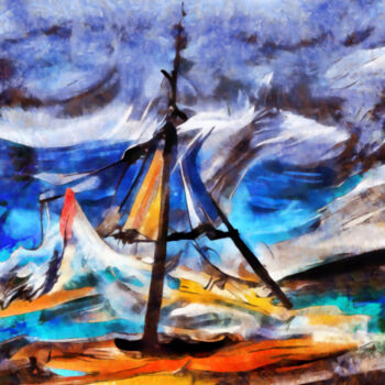 Digitale Kunst getiteld "Bad weather conditi…" door Bachir Reddioui, Origineel Kunstwerk, Digitaal Schilderwerk