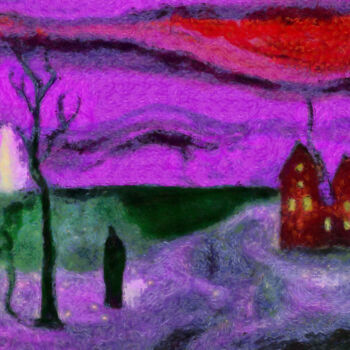 Digital Arts titled "The midnight ghost" by Bachir Reddioui, Original Artwork, Digital Painting