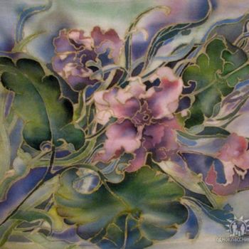 Schilderij getiteld ""Сиреневый цветок"" door Anna Badalian, Origineel Kunstwerk