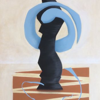Malerei mit dem Titel "Schachfigur" von Baderart, Original-Kunstwerk, Acryl