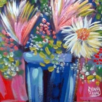 Painting titled "flowertops" by Philipp Brita Badon, Original Artwork