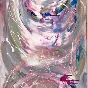 Malerei mit dem Titel "Hurricane of colours" von Veronika Holiencin, Original-Kunstwerk, Acryl