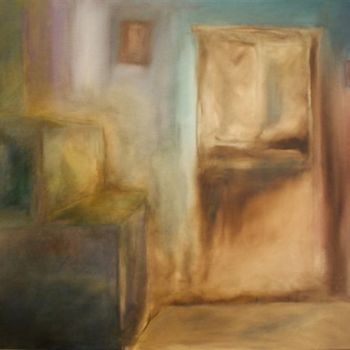 Painting titled "Manoir 2" by Agavni Bagdikian, Original Artwork, Oil