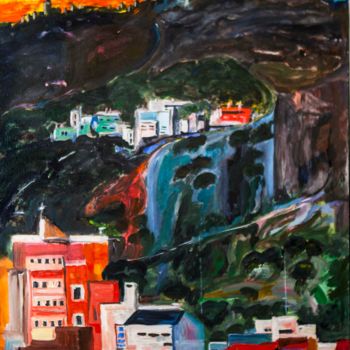 Painting titled "VERS LE TIBIDABO (B…" by Pierre-Jean Bechade, Original Artwork, Acrylic
