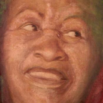 Painting titled "Barbara Hendricks" by Barbara Guias-Vaquier, Original Artwork, Oil