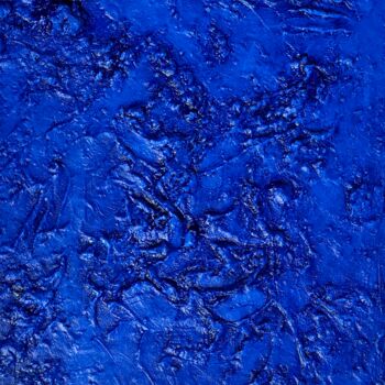 Painting titled "Phthalo Blue, Winso…" by Bahram Berj Kafai, Original Artwork, Oil Mounted on Wood Stretcher frame
