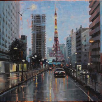 Malarstwo zatytułowany „TOKYO” autorstwa Baiba Limane, Oryginalna praca, Olej