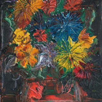 Painting titled "COLORFLOWERS" by Csaba Nicolae Baican Georgescu, Original Artwork