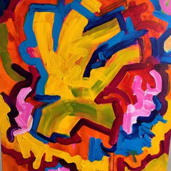 Peinture intitulée ""YELLOW SPRITE"" par Bailey Bedard, Œuvre d'art originale, Acrylique