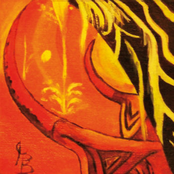 Schilderij getiteld "Corne d'Or" door Jez Bb, Origineel Kunstwerk, Olie