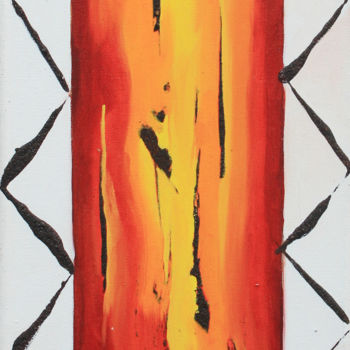 Картина под названием "Lava Tube" - Jez Bb, Подлинное произведение искусства, Масло