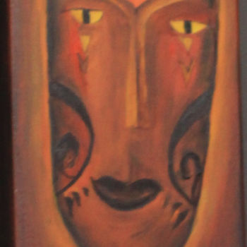Peinture intitulée "le masque" par Jez Bb, Œuvre d'art originale, Huile
