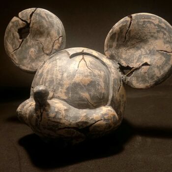 Escultura intitulada "Mouse statue" por Baiz Bass, Obras de arte originais, Argila