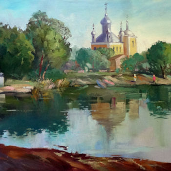 Painting titled "Родные места." by Valerij Makovoj, Original Artwork, Oil