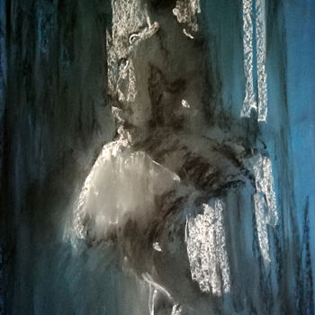 Painting titled "Ballerina #3" by Sergey Bakin, Original Artwork, Pastel