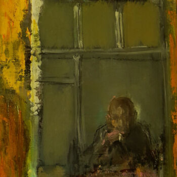 Painting titled "Window" by Sergey Bakin, Original Artwork, Oil