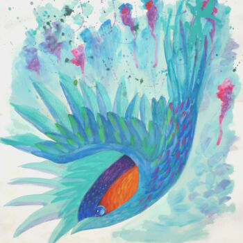 绘画 标题为“Rosso Blu” 由Cabria, 原创艺术品, 丙烯