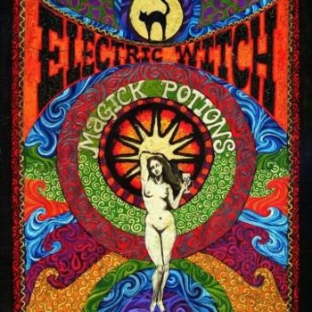 Schilderij getiteld "Electric Witch Magi…" door Emily Balivet, Origineel Kunstwerk, Olie