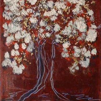 Painting titled "1001-1Albero-18x24c…" by Anna Maria Ballarati, Original Artwork