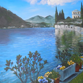 Pittura intitolato "lake" da Tatyana Chuprina, Opera d'arte originale, Acrilico