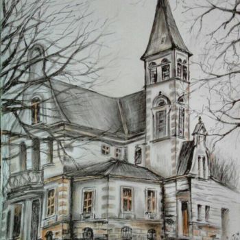 「Старый дом」というタイトルの絵画 Tatyana Chuprinaによって, オリジナルのアートワーク, ジェルペン