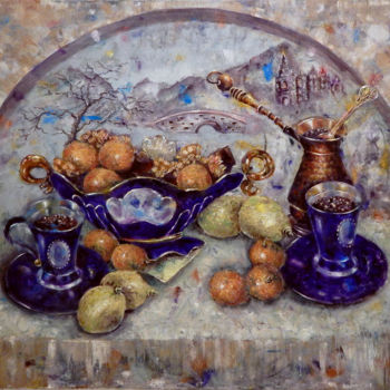 Malerei mit dem Titel "Рождество" von Baltinart, Original-Kunstwerk, Öl