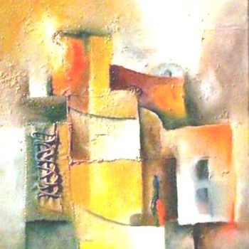 Painting titled "Chemins croisés" by Bamar Ndiaye, Original Artwork