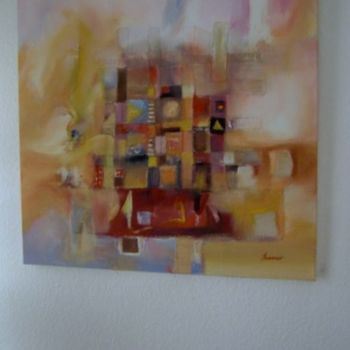 Painting titled "alchimie III" by Bamar Ndiaye, Original Artwork