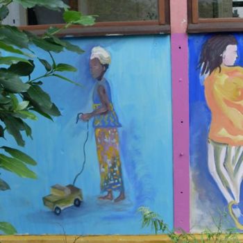 绘画 标题为“fresques” 由Bamar Ndiaye, 原创艺术品
