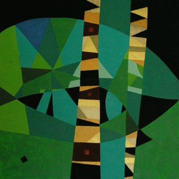 Pittura intitolato "green-sea-acrylic-o…" da Claudio Bandini, Opera d'arte originale