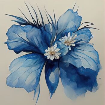 Digital Arts titled "The blue I see is n…" by Bank3io, Original Artwork, Digital Painting