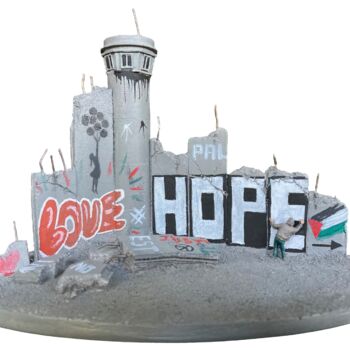 Sculptuur getiteld "Hope Walled Off Hot…" door Banksy, Origineel Kunstwerk, Olie