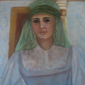 Картина под названием "Assaida al houra" - Houbaba, Подлинное произведение искусства