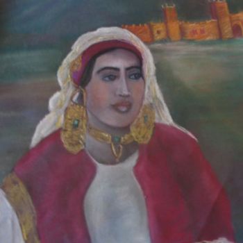 Peinture intitulée "La princesse fatima" par Houbaba, Œuvre d'art originale