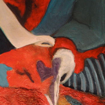 Pittura intitolato "LES OISEAUX" da Houbaba, Opera d'arte originale