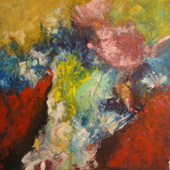 Painting titled "la coulée" by Houbaba, Original Artwork