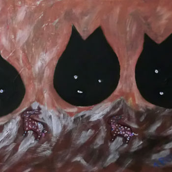 Painting titled "Monde Animales pein…" by Bantema, Original Artwork, Acrylic