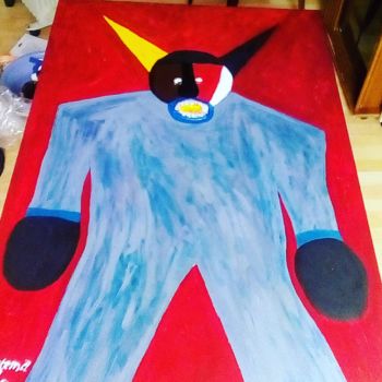 Painting titled "Masque Banatema" by Bantema, Original Artwork, Acrylic