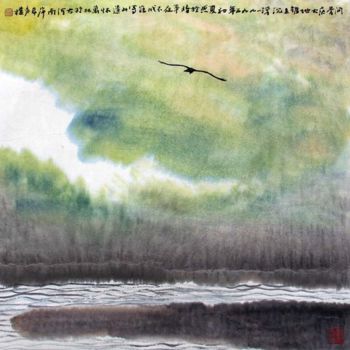 绘画 标题为“刘万林现代山水画37” 由半影老人, 原创艺术品