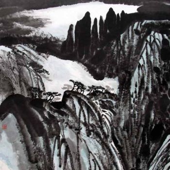 绘画 标题为“刘万林中国山水画18” 由半影老人, 原创艺术品