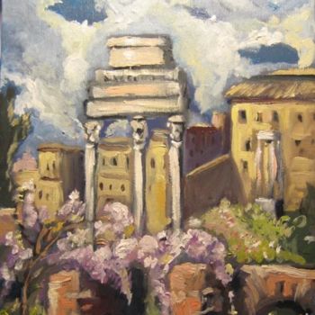 Painting titled "Primavera ai fori i…" by Andrea Palermo, Original Artwork, Oil