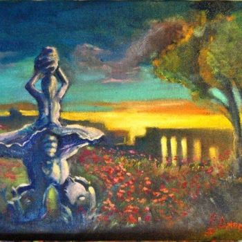 Painting titled "Sulla collina ove n…" by Andrea Palermo, Original Artwork